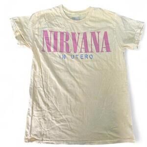 Small Nirvana In Utero Angel T-shirt - Yellow